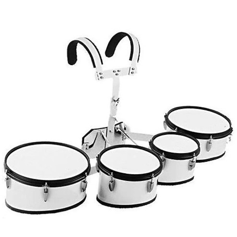 Bergen 8″ 10″ 12″ 13″ marching tom drum with carrier and sticks 